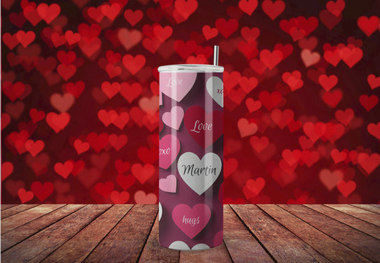 personalised handmade valentines tumbler