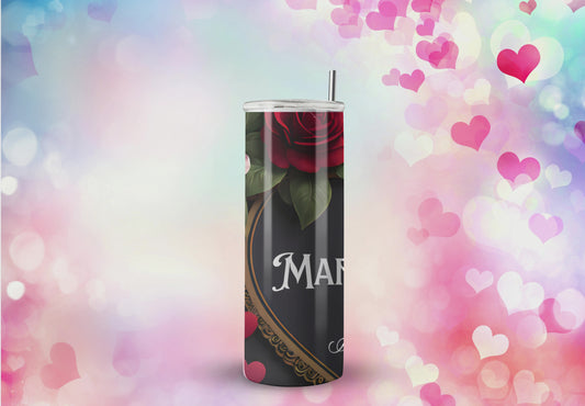 personalised handmade valentines tumbler